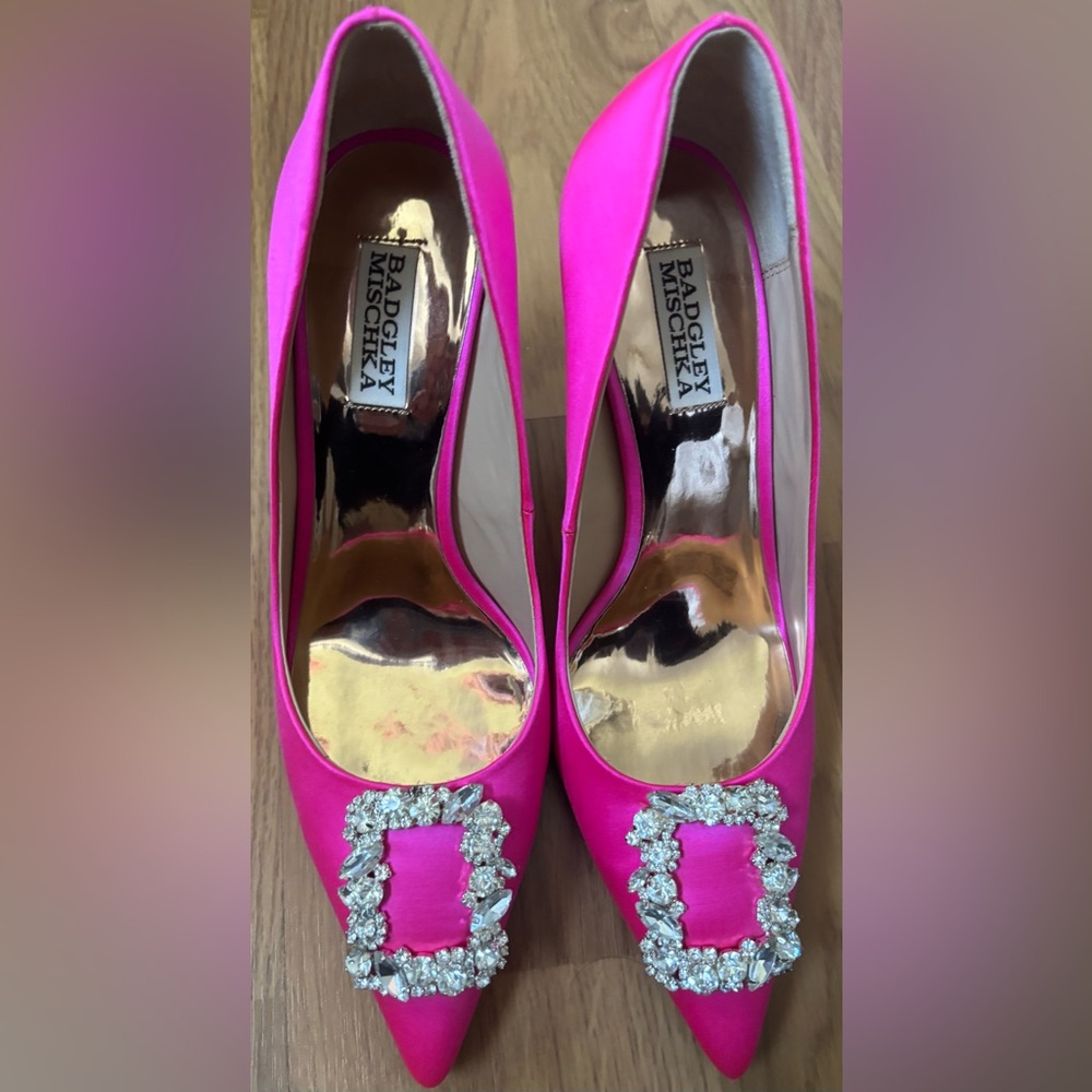 NWOB FINAL PRICE Badgley Mischka Cher Pink Fuchsia Heels Size 9.5